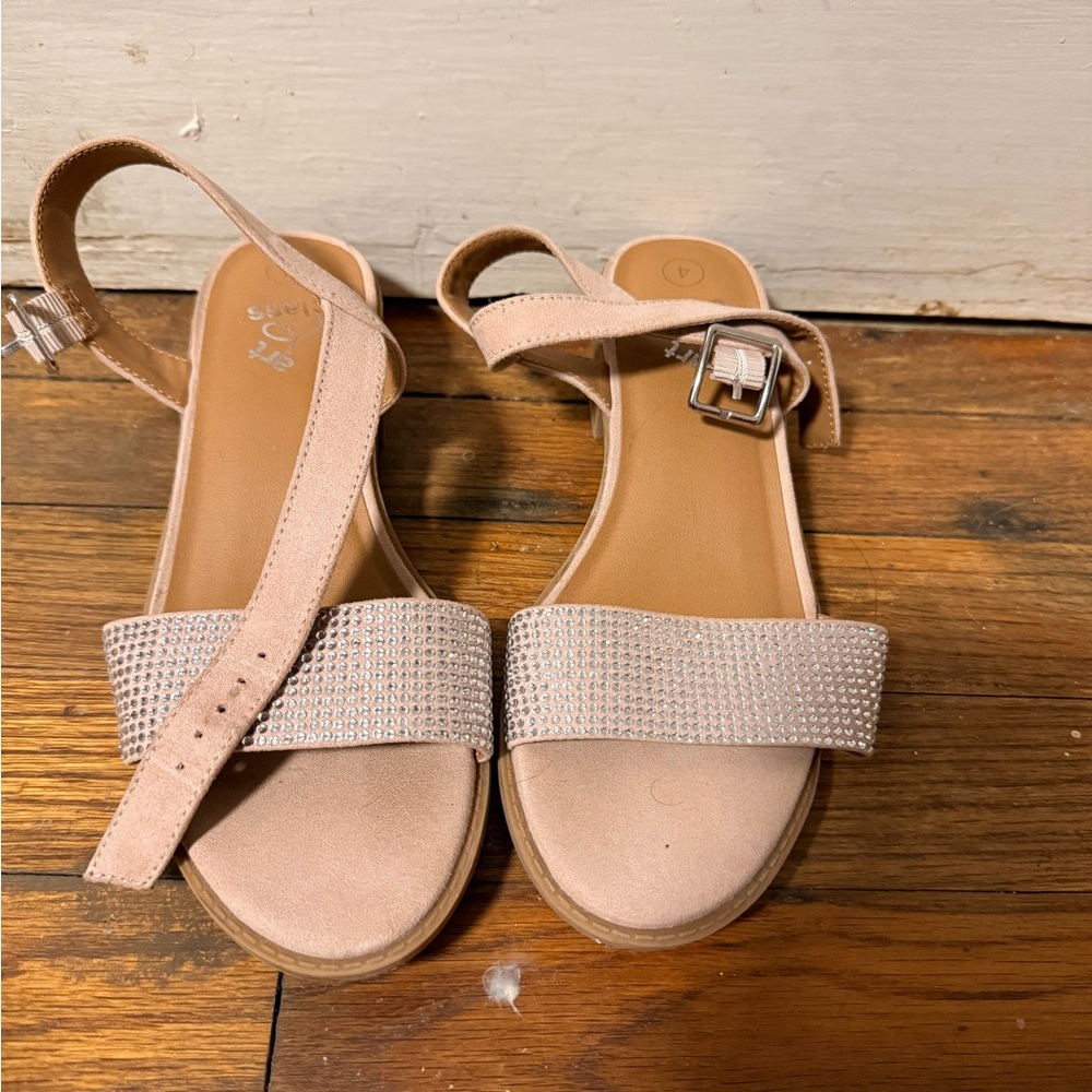 Art Class Beige Sandals with Sparkling Straps